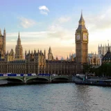 The Houses of Parliament, built in the Gothic revival style