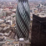 30 St Mary Axe in London, a modern building by Sir Norman Foster's practice