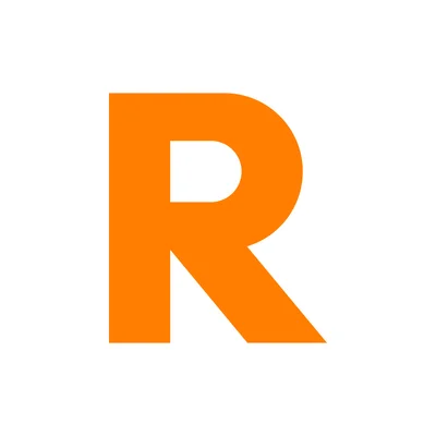A red R plate displayed on a vehicle