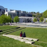 The Scottish Parliament building at Holyrood in Edinburgh