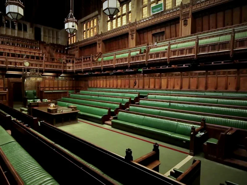 The House of Commons chamber in the UK Parliament