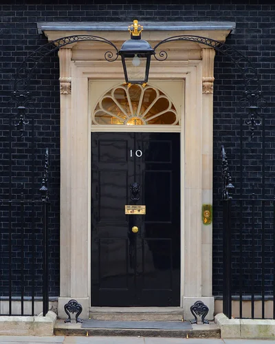The front door of 10 Downing Street in London